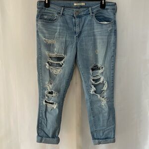 Levi Strauss 711 Skinny distressed skinny jeans size 32